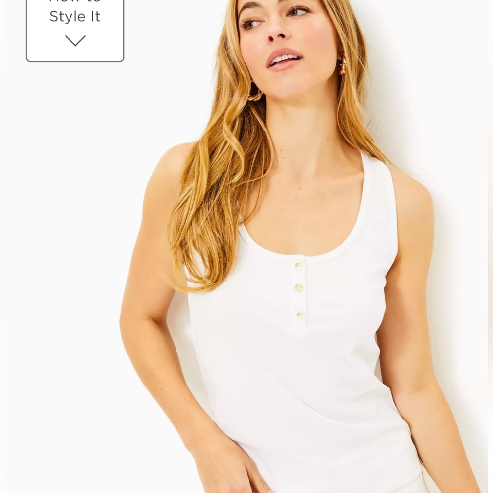Sera Knit Tank Top white- size xl worn once